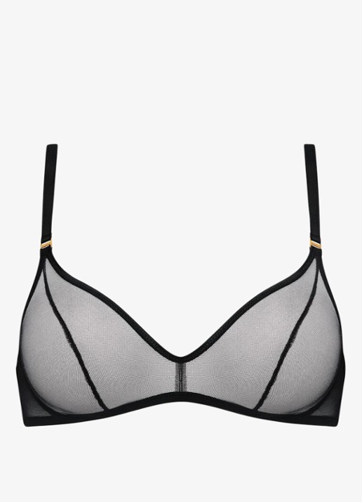 Sarda Tegla bralette van mesh - voorkant 3 zwart