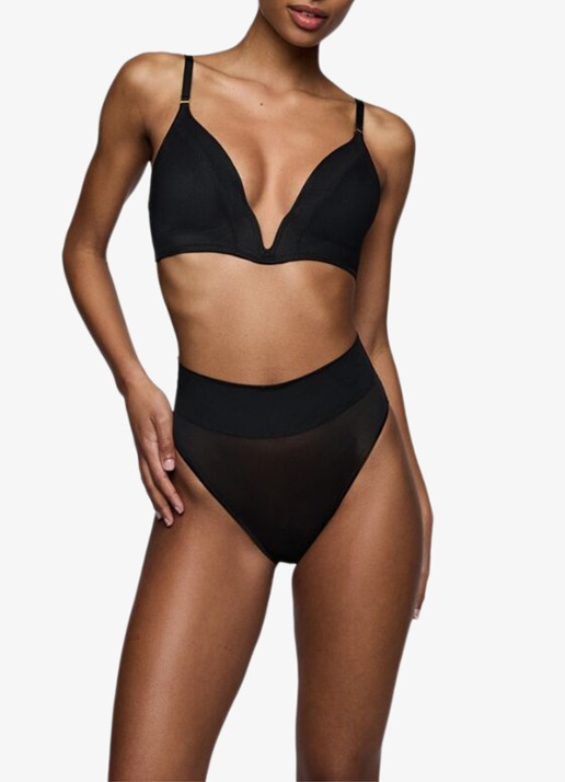 Sarda Tegla high waisted slip - voorkant 3 zwart