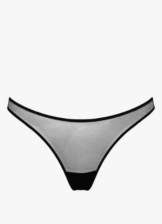 Sarda Tegla string van mesh - voorkant 3 zwart