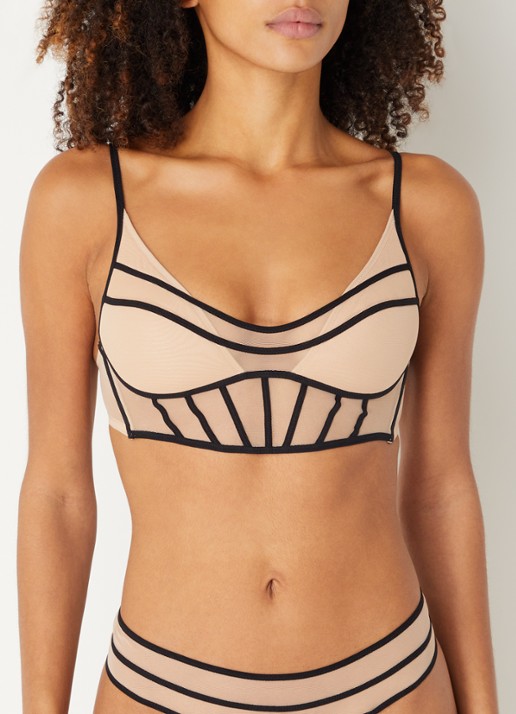 Sarda Yulimar voorgevormde bralette met overlay van mesh