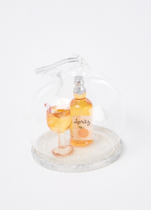 Sass & Belle Christmas Spritz Dome kersthanger - detail oranje