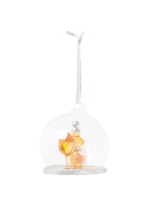 Sass & Belle Christmas Spritz Dome kersthanger - voorkant 2 oranje