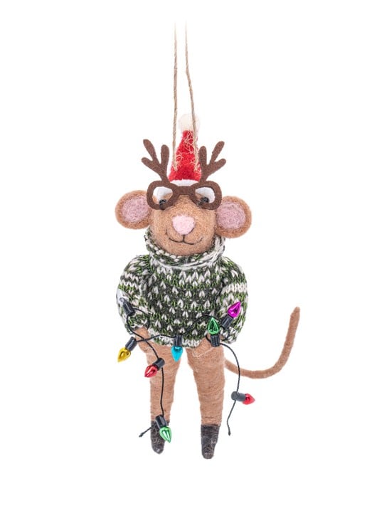 Sass & Belle Feestmuis kersthanger 15 cm