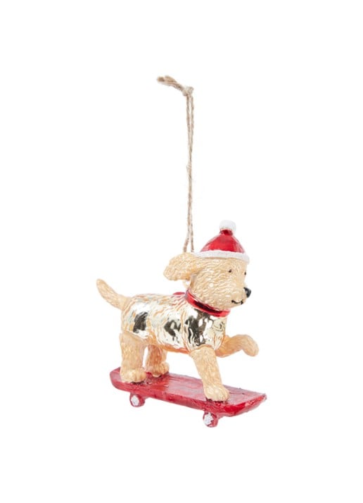 Sass & Belle Skateboarding Cockapoo Shaped Bauble 8,8 cm
