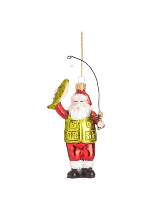 Sass & Belle Vissende Kerstman kersthanger 13 cm