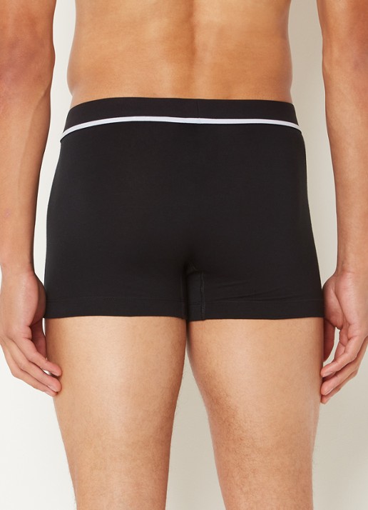 Schiesser Boxershorts met logoband in 3-pack - achterkant 3 zwart