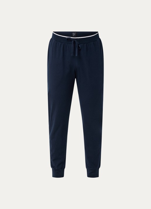 Schiesser Pyjamabroek met steekzakken - voorkant 3 donkerblauw