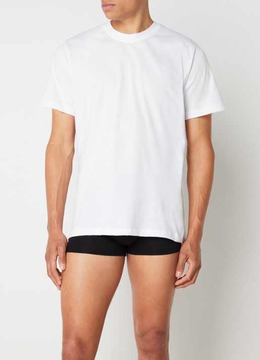 Schiesser T-shirt 2-pack - voorkant 2 wit