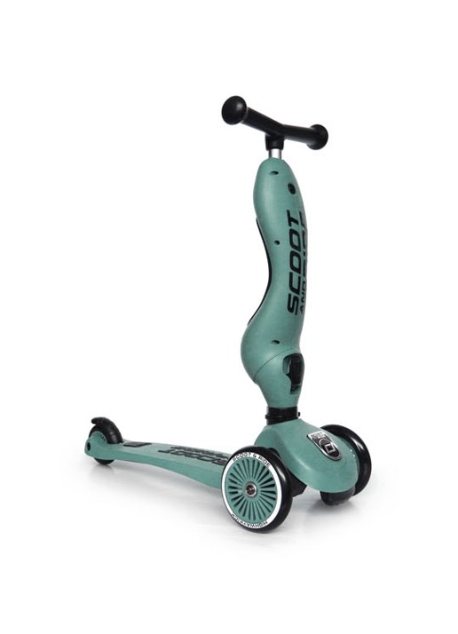 Scoot&Ride Highwaykick 1 loopfiets en step - voorkant 2 groen