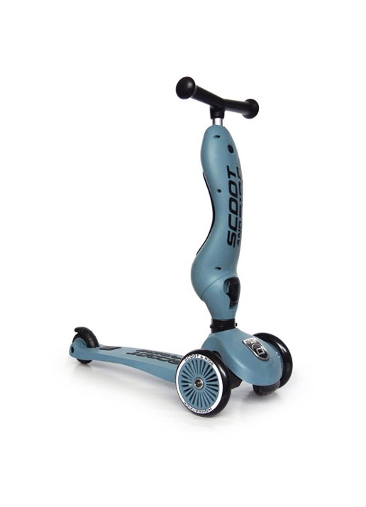 Scoot&Ride Highwaykick 1 loopfiets en step - detail 2 blauw