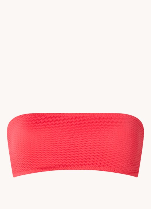 Seafolly Bandeau bikinitop met uitneembare vulling en afneembare bandjes - voorkant 3 steenrood