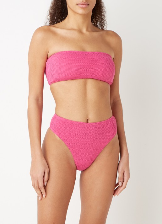Seafolly Bandeau bikinitop met uitneembare vulling en afneembare bandjes - voorkant 5 fuchsia