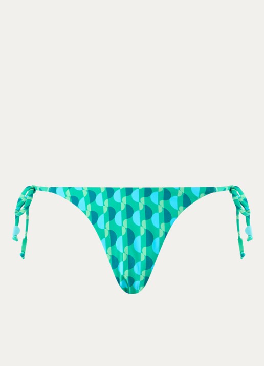 Seafolly Bikinislip met geknoopt detail - voorkant 3 groen