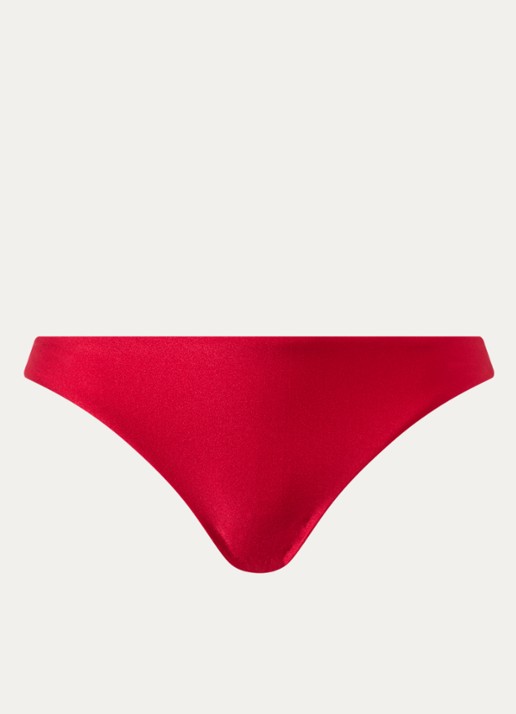 Seafolly Bikinislip met structuur - voorkant 2 kersenrood