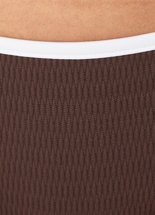 Seafolly Bikinislip met structuur - detail 2 chocoladebruin