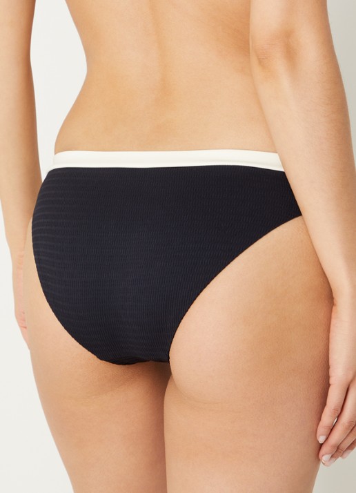 Seafolly Bikinislip met structuur - achterkant zwart