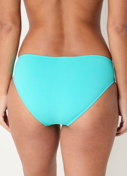 Seafolly Collective hipster bikinislip met plooidetail - achterkant turquoise