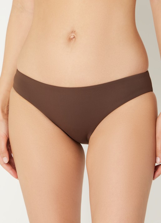 Seafolly Collective hipster bikinislip - voorkant 2 chocoladebruin