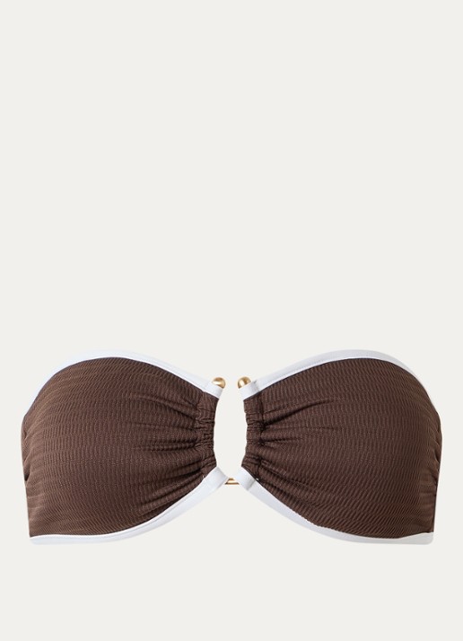 Seafolly Halter bikinitop met ribstructuur