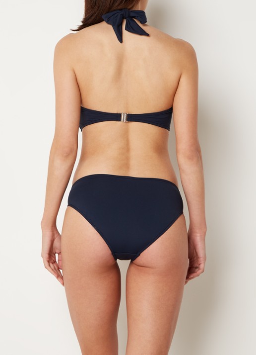 Seafolly Halter voorgevormde bandeau bikinitop  - achterkant donkerblauw
