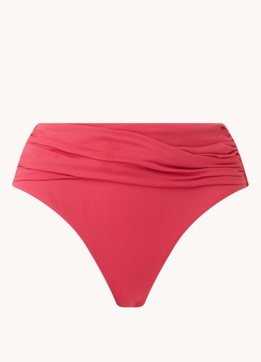 Seafolly High waisted bikinislip met plooidetail - voorkant 2 steenrood