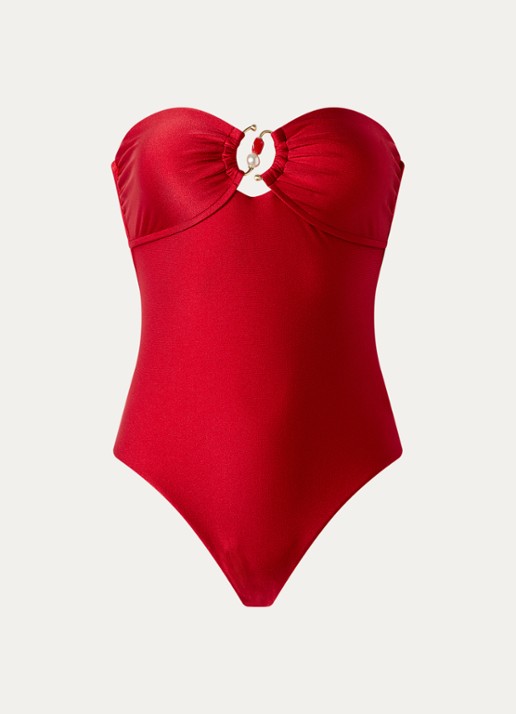 Seafolly Palermo voorgevormd bandeau badpak met uitneembare vulling