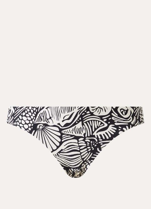 Seafolly Reversible bikinislip met print - voorkant 2 zwart