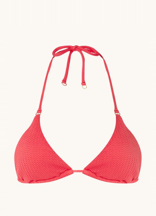Seafolly SeaDive triangel bikinitop met uitneembare vulling - voorkant 2 steenrood