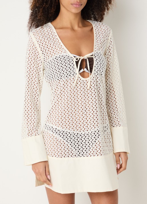 Seafolly Strandjurk met opengewerkt dessin