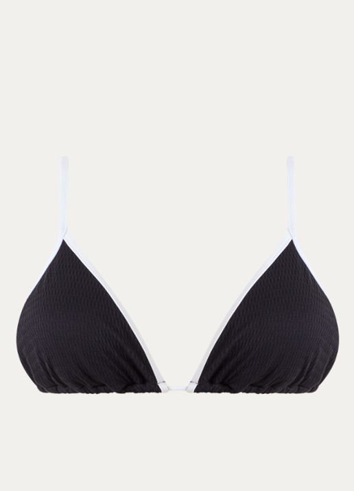 Seafolly Triangel bikinitop met uitneembare vulling - voorkant zwart