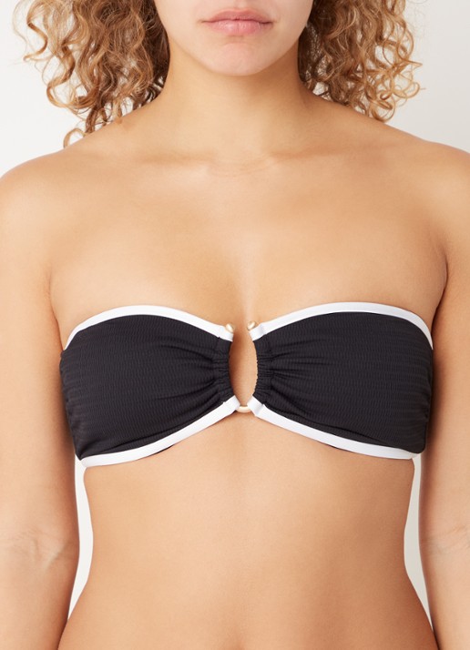 Seafolly Voorgevormde bandeau bikinitop  - detail 5 zwart
