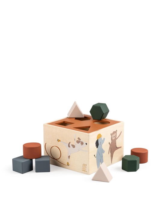 Sebra Builders Teeny Toes houten vormenstoof speelgoed