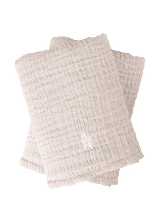 Sebra Mousseline handdoek set van 2 - voorkant roze