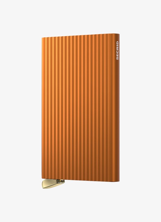 Secrid Cardprotector+ pasjeshouder van aluminium - voorkant 2 oranje