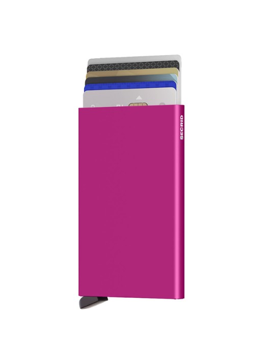 Secrid Cardprotector pasjeshouder van aluminium - voorkant 3 fuchsia