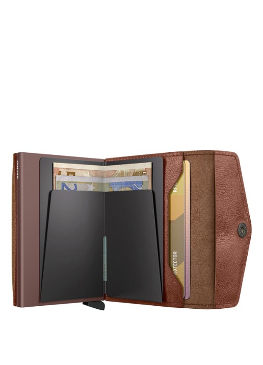 Secrid Enveloppe Vintage pasjeshouder van leer - achterkant 3 cognac