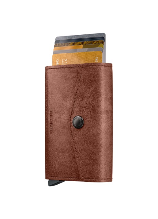 Secrid Enveloppe Vintage pasjeshouder van leer - voorkant 4 cognac