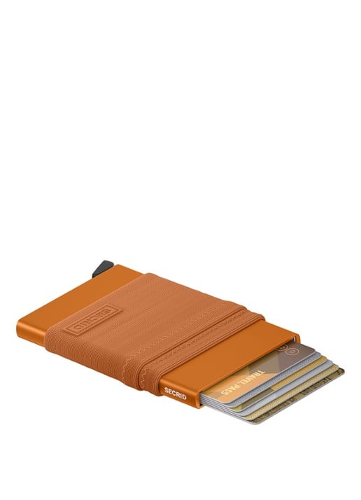 Secrid Flexwallet pasjeshouder van aluminium - voorkant 2 oranje