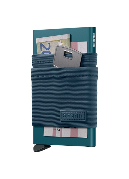 Secrid Flexwallet pasjeshouder van aluminium - detail 2 turquoise