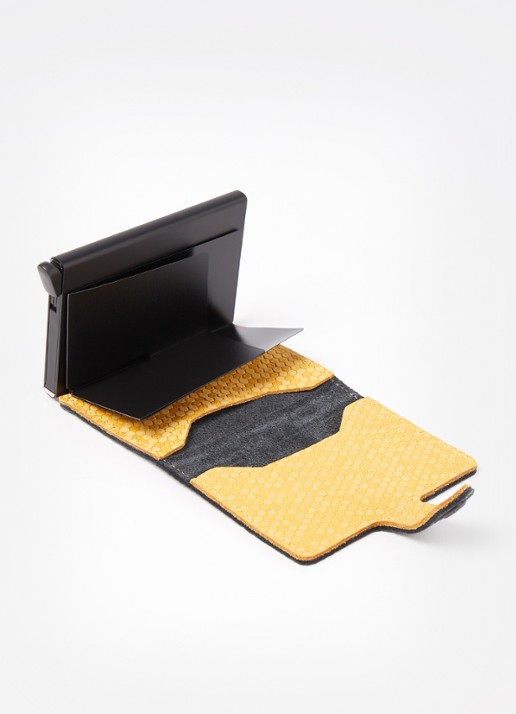 Secrid Miniwallet Beehive Wallet pasjeshouder van leer - detail 2 zwart