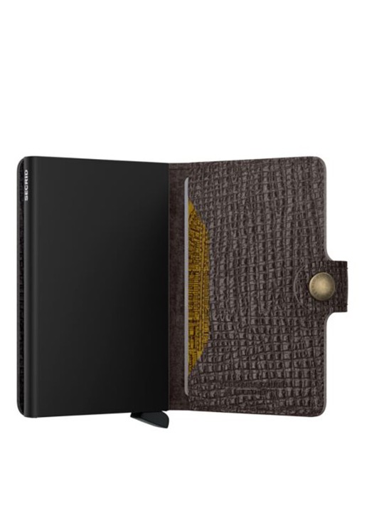 Secrid Miniwallet Palmellato portemonnee van leer - detail bruin