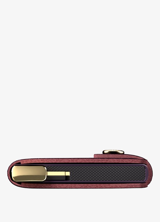 Secrid Miniwallet+ pasjeshouder van leer - detail 6 aubergine