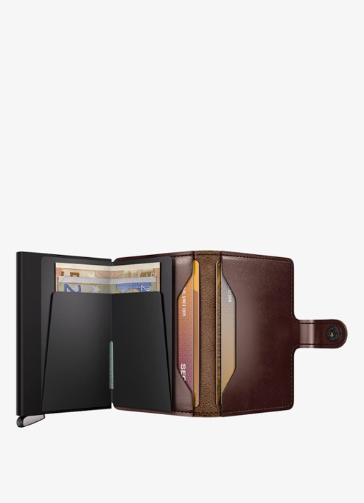 Secrid Miniwallet+ pasjeshouder van leer - detail 2 donkerbruin