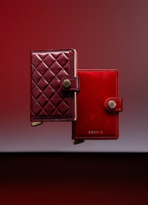 Secrid Miniwallet+ pasjeshouder van leer - detail 4 bordeauxrood