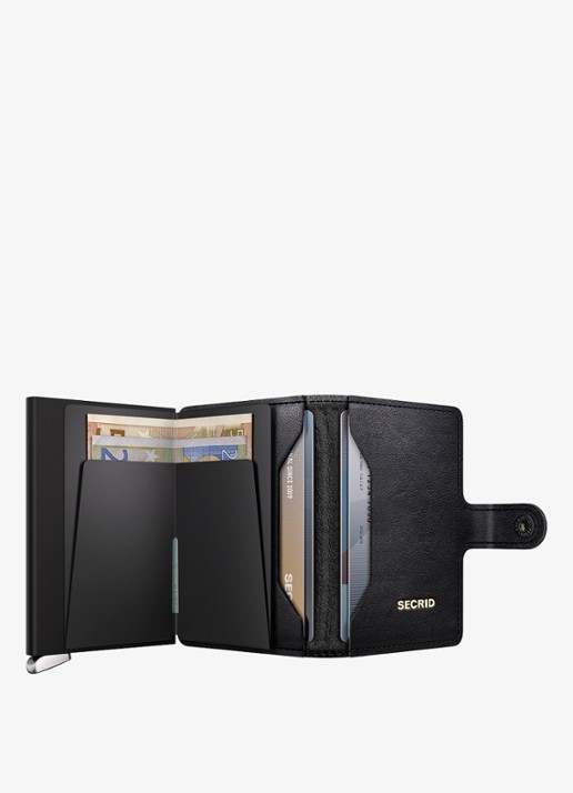 Secrid Miniwallet+ pasjeshouder van leer - detail 4 zwart