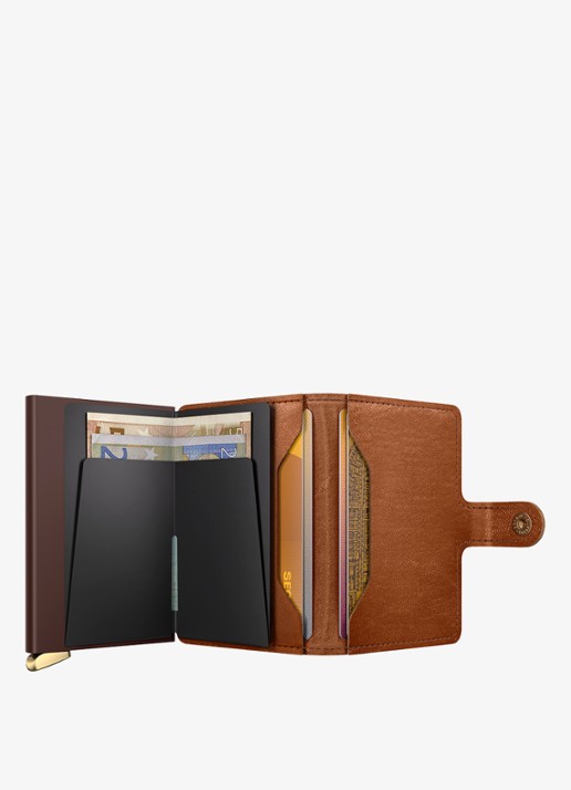 Secrid Miniwallet+ pasjeshouder van leer - detail 3 cognac