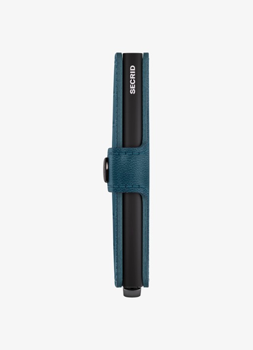 Secrid Miniwallet+ pasjeshouder van leer - achterkant 3 petrol