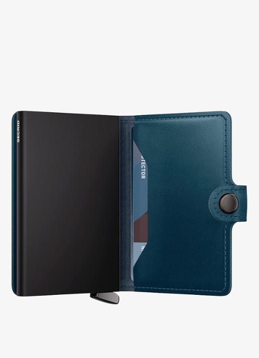 Secrid Miniwallet+ pasjeshouder van leer - detail 4 petrol