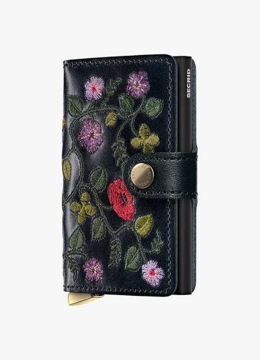 Secrid Miniwallet+ pasjeshouder van leer - voorkant 3 zwart
