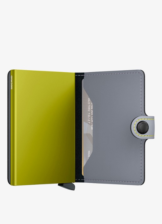 Secrid Miniwallet pasjeshouder van leer - detail lichtgrijs